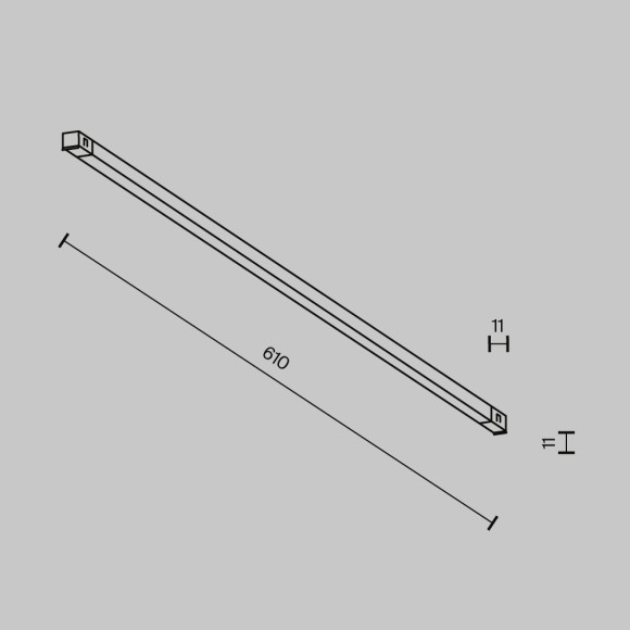 Трековый магнитный светильник Maytoni Technical Basis Exility X TR240-2-12W3K-B