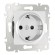 Розетка с заземлением и шторками Arte Milano 203.40-1.silver