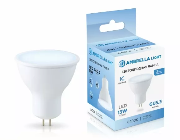 Светодиодная лампа Ambrella Light Bulbing GU5.3 13W 6400K 161306, светодиодный модуль