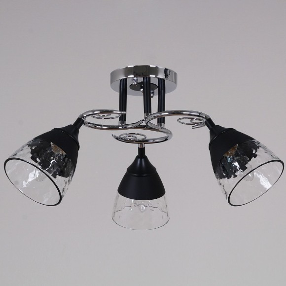 Потолочная люстра Reluce 70139-3.3-03 CR+BK