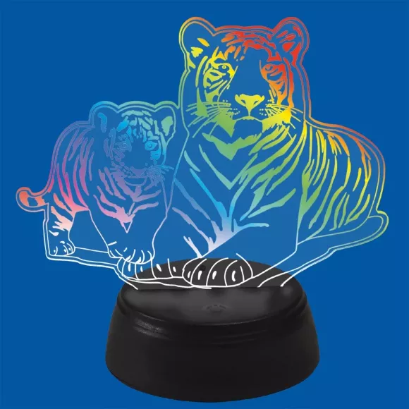 Настольная лампа Uniel ULI-M508 RGB/3AA TIGER FAMILY/BLACK UL-00008403, основание крупным планом Настольная лампа Uniel ULI-M508 RGB/3AA TIGER FAMILY/BLACK UL-00008403, основание крупным планом