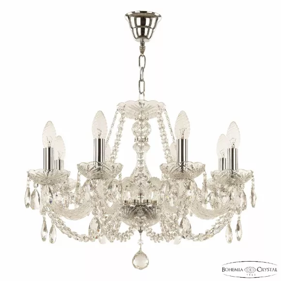 Подвесная люстра Bohemia Ivele Crystal 101/8/195 Ni Подвесная люстра Bohemia Ivele Crystal 101/8/195 Ni