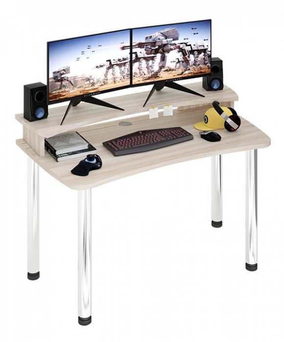 Стол компьютерный Домино Лайт СКЛ-Софт140МО+НКИЛ140 MER_SKL-Soft140MO-NKIL140_K