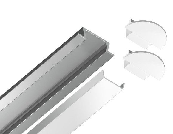 Алюминиевый встраиваемый профиль Ambrella Light Alum Profile GP1001AL