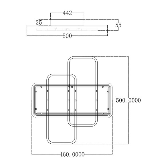 Потолочная светодиодная люстра с пультом управления Escada Space 10215/S LED