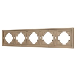 Рамка пластиковая на 5 постов Arlight FRM-TENDO-PL-5-GD 053854