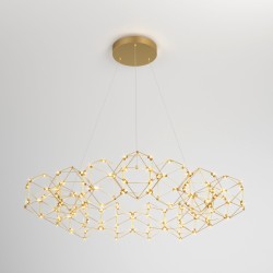 Подвесная светодиодная люстра Eurosvet Uma 90169/15 медь