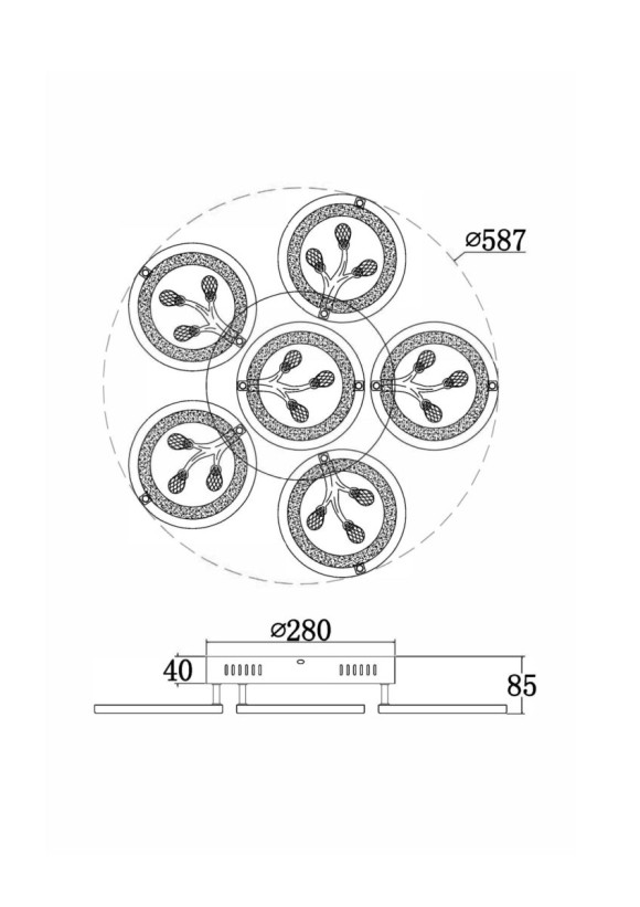 Потолочный светильник Freya Bodge FR10017CL-L92W
