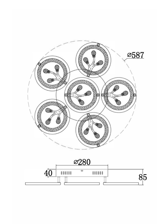 Потолочный светильник Freya Bodge FR10017CL-L92W
