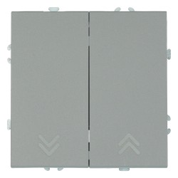 Выключатель 2-клавишный самовозвратный (механизм) Stekker Эмили 250В 10А RSW10-5113-10 платиново-серый soft touch 50329