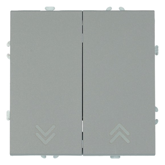 Выключатель 2-клавишный самовозвратный (механизм) Stekker Эмили 250В 10А RSW10-5113-10 платиново-серый soft touch 50329