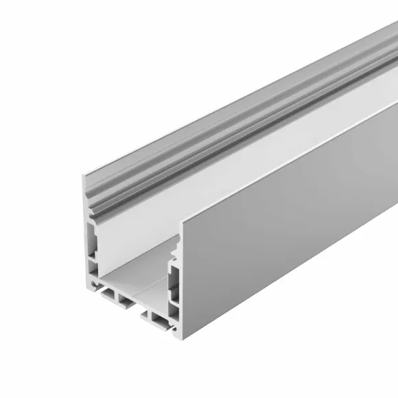 Профиль Arlight SL-LINE-3535-3000 ANOD с рефлектором (Алюминий) 064462, вид сбоку Профиль Arlight SL-LINE-3535-3000 ANOD с рефлектором (Алюминий) 064462, вид сбоку