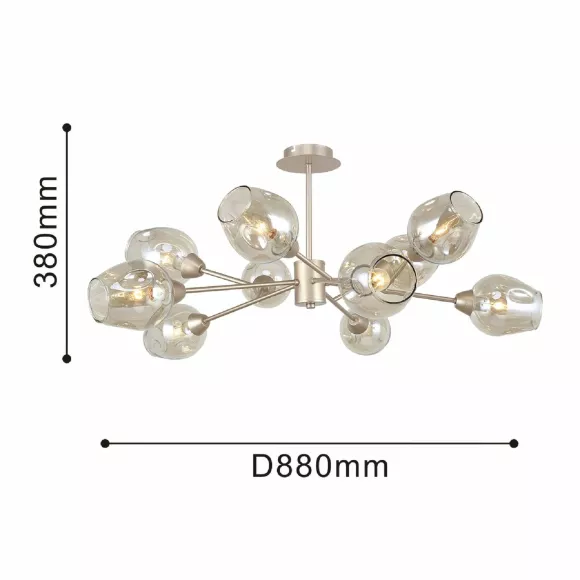 Потолочная люстра F-Promo Tilda 2658-10U, Матовое золото, Шампань, Золото