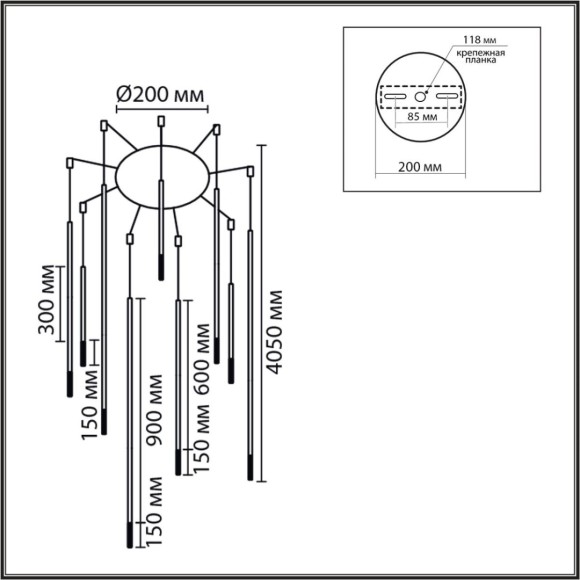 Подвесная светодиодная люстра Lumion STICK 8400/27L