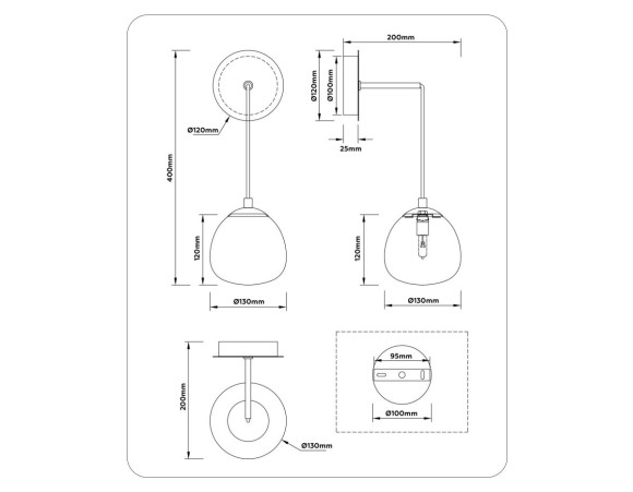 Бра Ambrella Light High Light Modern LH51005