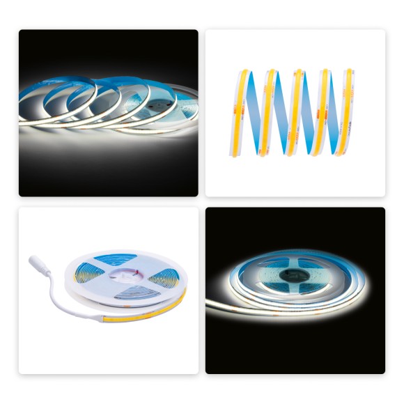 Светодиодная лента Apeyron 24В COB 12Вт/м 4000К 5м IP20 00-382