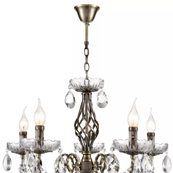 Подвесная люстра Lumion Linn 8190/5, Классика, Латунь Подвесная люстра Lumion Linn 8190/5, Классика, Латунь