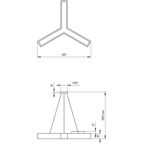 Подвесной светильник Эра Geometria SPO-142-W-40K-044 Б0050568