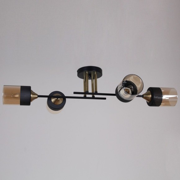 Потолочная люстра Reluce 48460-0.3-04 BK+COPPER