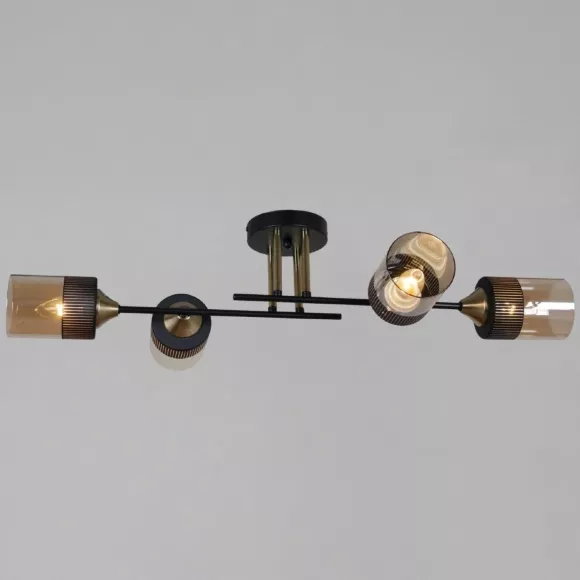 Потолочная люстра Reluce 48460-0.3-04 BK+COPPER