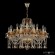 Подвесная люстра Bohemia Ivele Crystal 5413/10+5/240 G Amber/M-1G K721