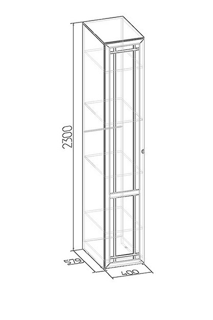 Шкаф для белья Sherlock 61 GLZ_55184