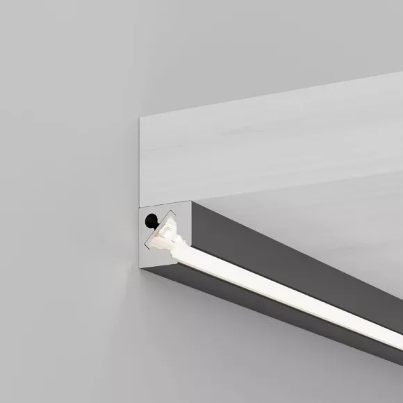 Профиль с экраном Arlight SL-KANT-H10-SQUARE-2000 IRON GREY (Алюминий+пластик) 055325, вид сбоку Профиль с экраном Arlight SL-KANT-H10-SQUARE-2000 IRON GREY (Алюминий+пластик) 055325, вид сбоку