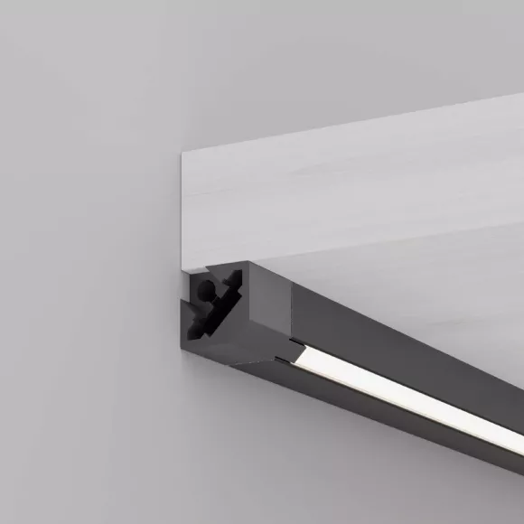 Профиль с экраном Arlight SL-KANT-H10-SQUARE-2000 IRON GREY (Алюминий+пластик) 055325, Графит, Россия, вид сбоку Профиль с экраном Arlight SL-KANT-H10-SQUARE-2000 IRON GREY (Алюминий+пластик) 055325, Графит, Россия, вид сбоку