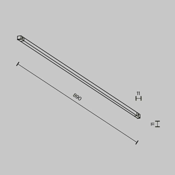 Трековый магнитный светильник Maytoni Technical Basis Exility X TR240-2-18W3K-B