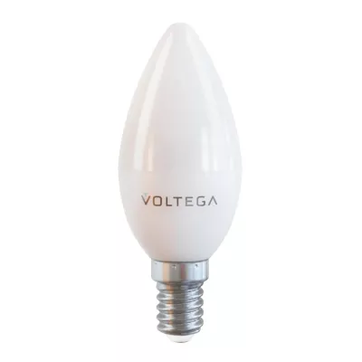 Лампа светодиодная Voltega E14 7W 4000К свеча матовая VG2-C37E14cold7W 7049