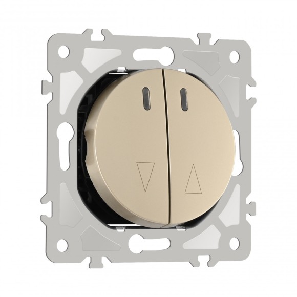 Выключатель жалюзи с подсветкой Arte Milano 202.39-2.shampan