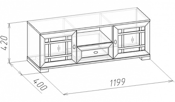 Тумба под ТВ Шерлок 3 GLZ_24966