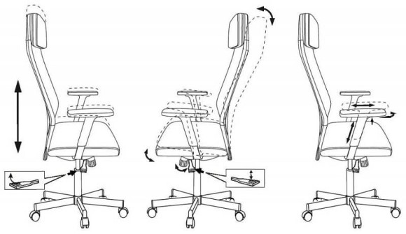 Кресло для руководителя T-995/BLACK BUR_460699