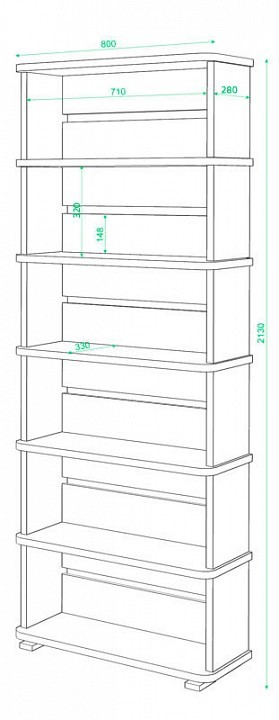 Стеллаж Домино СБ-25/6 MER_SB-25_6_BE