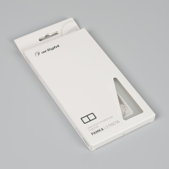 Рамка на 2 поста алюминиевая Arlight FRM-AKIRY-SFAL-2-SR 049737