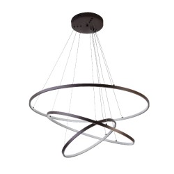 Подвесная люстра с пультом управления LED4U L5053-80-60-40 BR