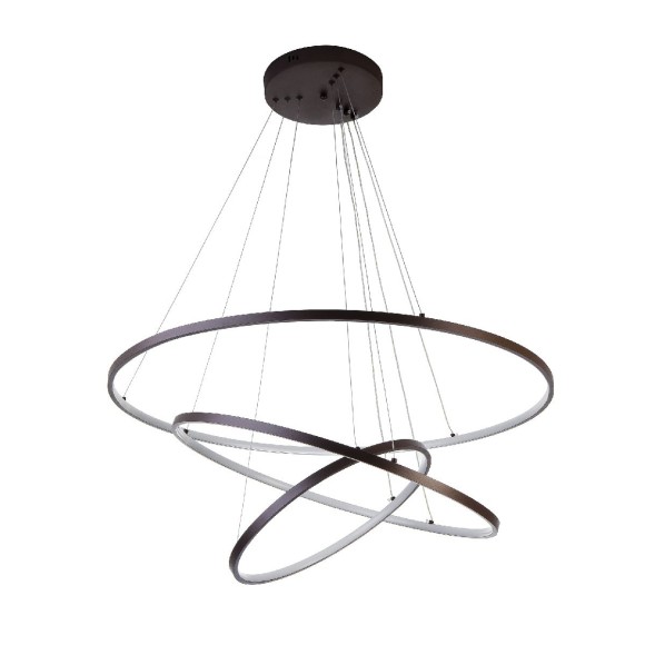 Подвесная люстра с пультом управления LED4U L5053-80-60-40 BR