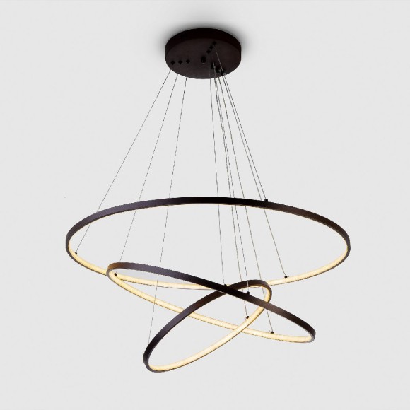 Подвесная люстра с пультом управления LED4U L5053-80-60-40 BR