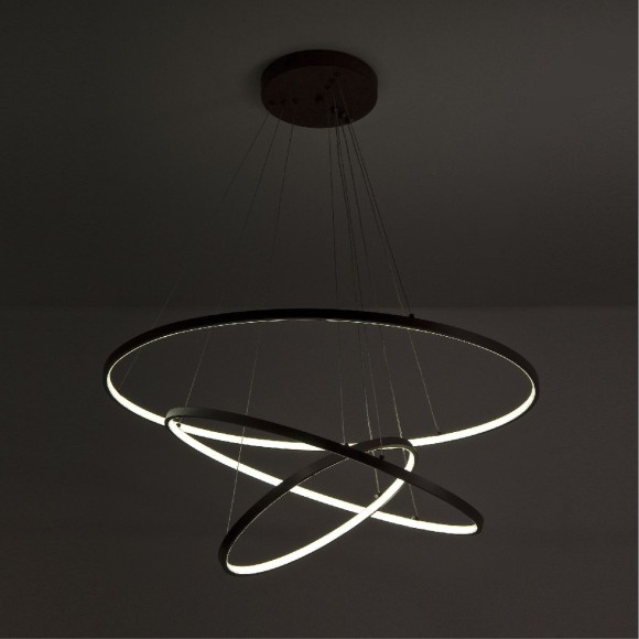 Подвесная люстра с пультом управления LED4U L5053-80-60-40 BR