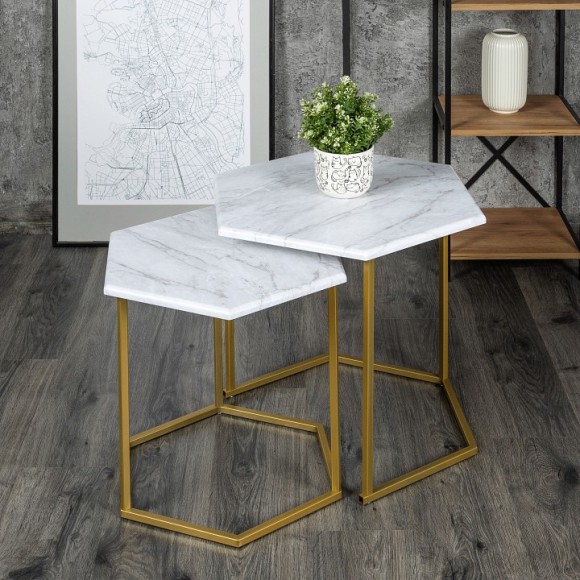 Набор из 2 столов журнальных МеталлАрт М003 ML_4673750200844