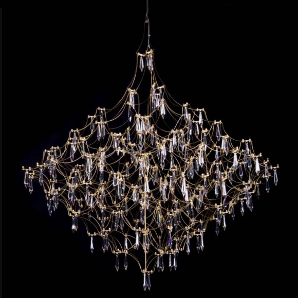 Подвесная светодиодная люстра Loft IT Mira 10259/1200 Gold Asfour