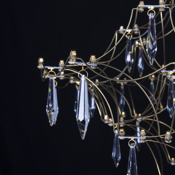 Подвесная светодиодная люстра Loft IT Mira 10259/1200 Gold Asfour