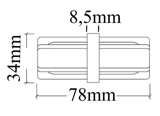 Схема размеров соединитель линейный (однофазный) Crystal Lux CLT 0.211 CLT 0.211 06 WH Схема размеров соединитель линейный (однофазный) Crystal Lux CLT 0.211 CLT 0.211 06 WH