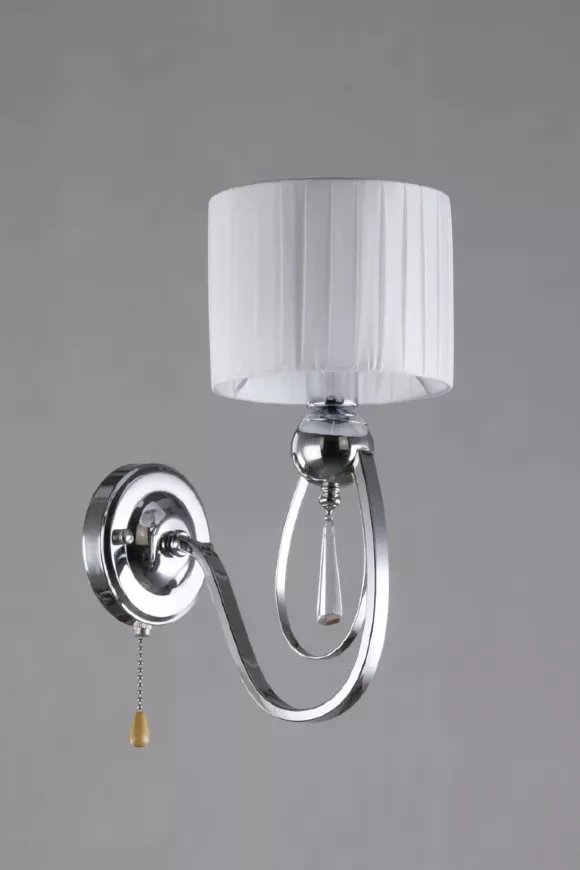 Бра Omnilux Mellitto OML-63801-01, Хром, Белый, Металл, крупный план Бра Omnilux Mellitto OML-63801-01, Хром, Белый, Металл, крупный план