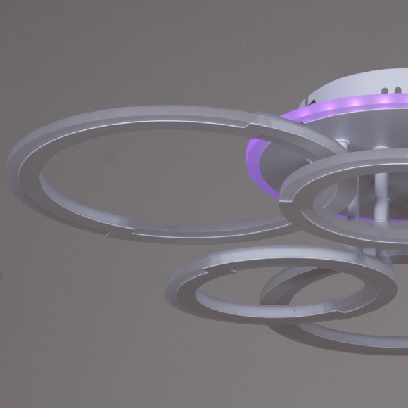 Потолочная светодиодная люстра с пультом управления Reluce 09820-3.3-3+3A WH (RGB)