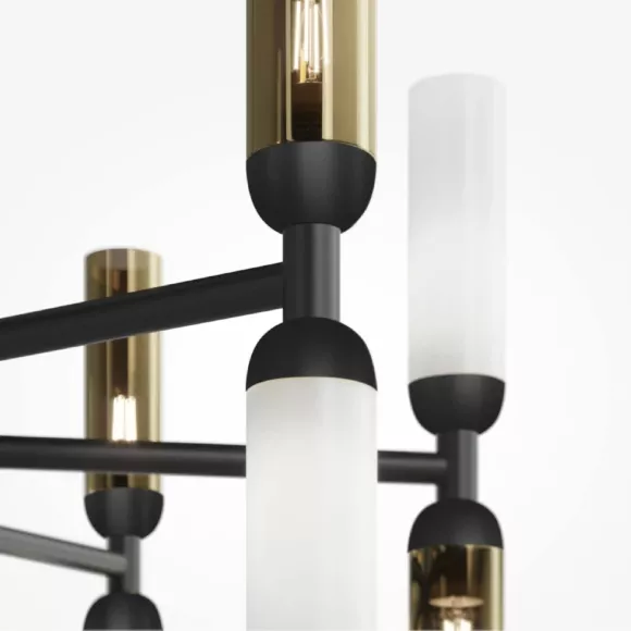 Люстра на штанге Maytoni Memory MOD177PL-16G, Черный, Разноцветный, Металл Люстра на штанге Maytoni Memory MOD177PL-16G, Черный, Разноцветный, Металл
