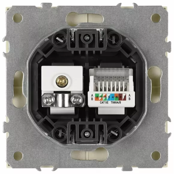 Розетка Эра Galaxy 15-3110-02 комбинированная RJ45+TV IP20 слоновая кость Б0070778