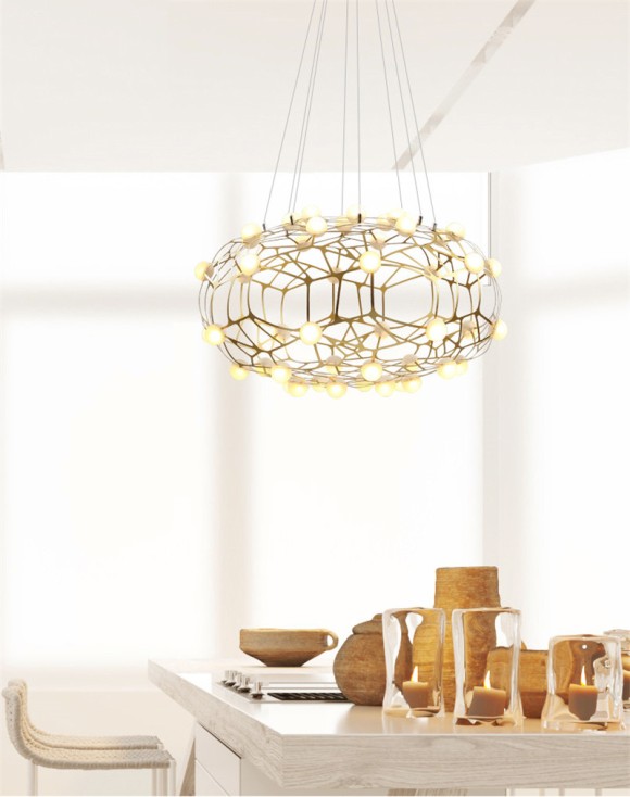 Подвесная светодиодная люстра Delight Collection 8900 MP8900S gold