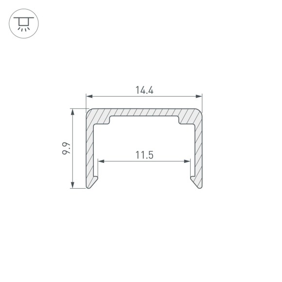 Профиль Arlight WPH-FLEX-1212-1000 ANOD (Алюминий) 062505