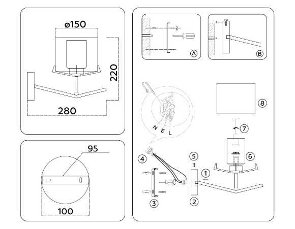 Бра Ambrella Light High Light Modern LH57004